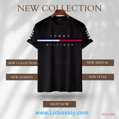 Tommy ব্র্যান্ডের প্রিমিয়াম ব্ল্যাক টি-শার্ট