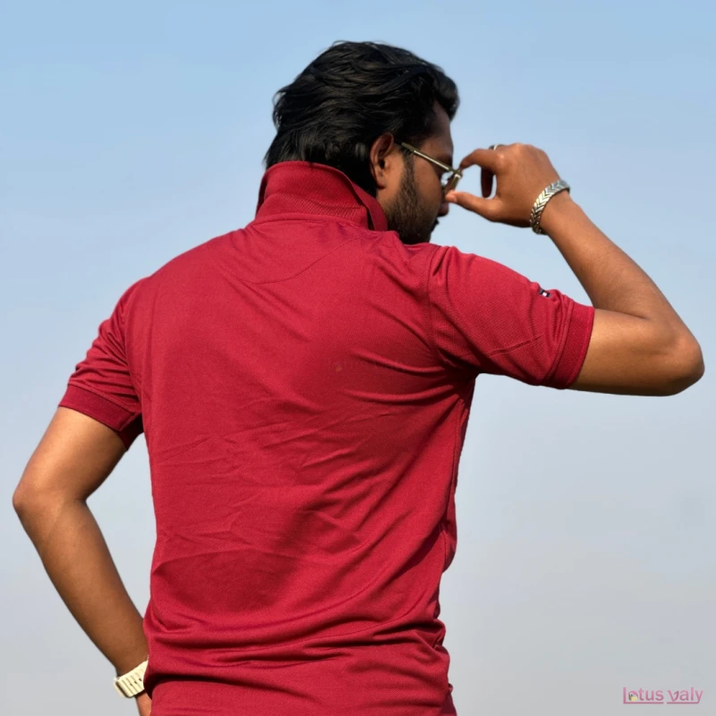 Deep Maroon polo T-shirt
