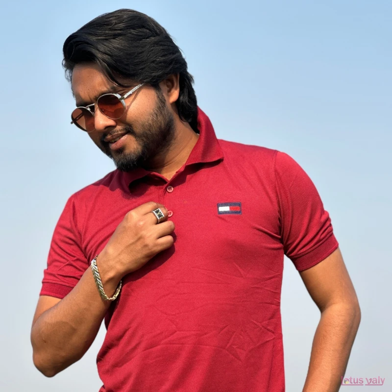 Deep Maroon polo T-shirt