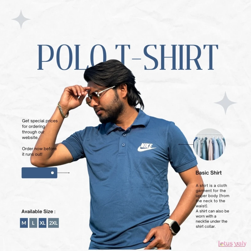 Polo T-shirt(Deep Blue)